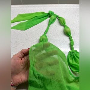 Mesh tank top nion green